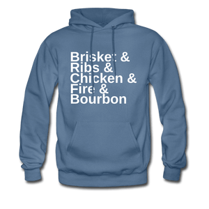 Brisket & Ribs & Chicken & Fire & Bourbon BBQ Hoodie - The Kettle Guy