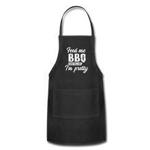 Load image into Gallery viewer, Feed Me BBQ And Tell Me I&#39;m Pretty BBQ Apron - The Kettle Guy
