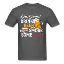 Load image into Gallery viewer, Men&#39;s Drink Beer And Smoke Some Meat BBQ T-Shirt - The Kettle Guy
