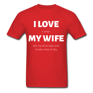 Men's I Love My Wife BBQ T-Shirt - The Kettle Guy
