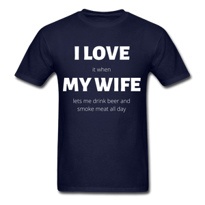 Men's I Love My Wife BBQ T-Shirt - The Kettle Guy