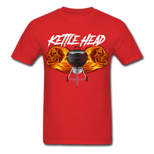Load image into Gallery viewer, Men&#39;s Kettle Head Flaming Skull BBQ T-Shirt - The Kettle Guy
