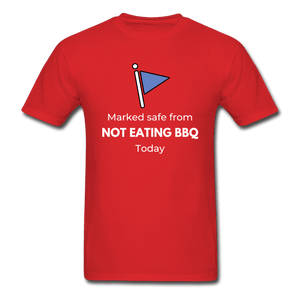 Men's Marked Safe From Not Eating BBQ T-Shirt - The Kettle Guy