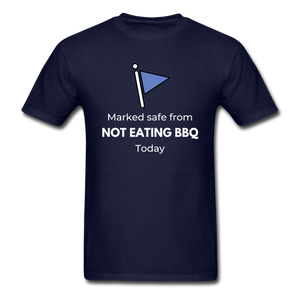 Marked safe from not eating BBQ - navy