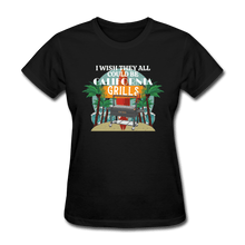 Load image into Gallery viewer, Women&#39;s California Grills Santa Maria BBQ T-shirt for grillmasters - black
