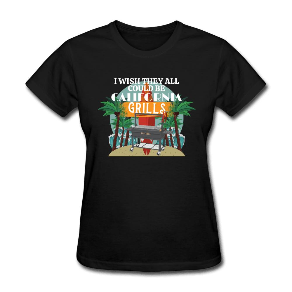 Women's California Grills Santa Maria BBQ T-shirt for grillmasters - black