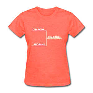 Charcoal Wins - heather coral