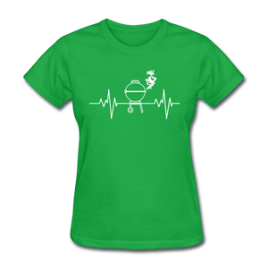 Women's Grill Heartbeat - bright green