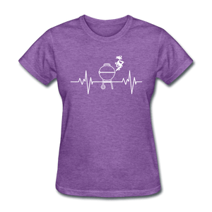 Women's Grill Heartbeat - purple heather
