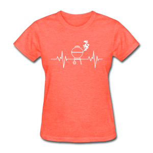 Women's Grill Heartbeat - heather coral