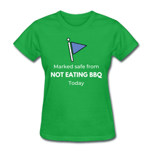Load image into Gallery viewer, Marked Safe From No BBQ - bright green
