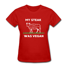 Load image into Gallery viewer, My Steak was Vegan - red
