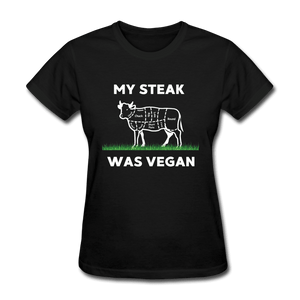 My Steak was Vegan BBQ T-shirt for grillmasters - black